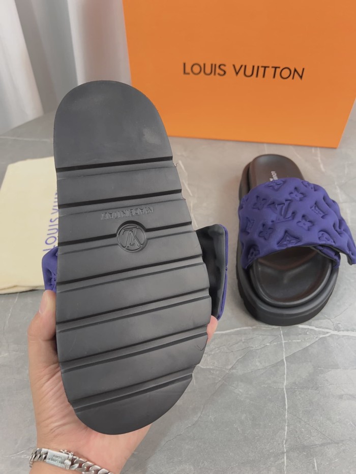 1:1 quality version 3D nylon embossed non-slip slippers 6 colors 22787278