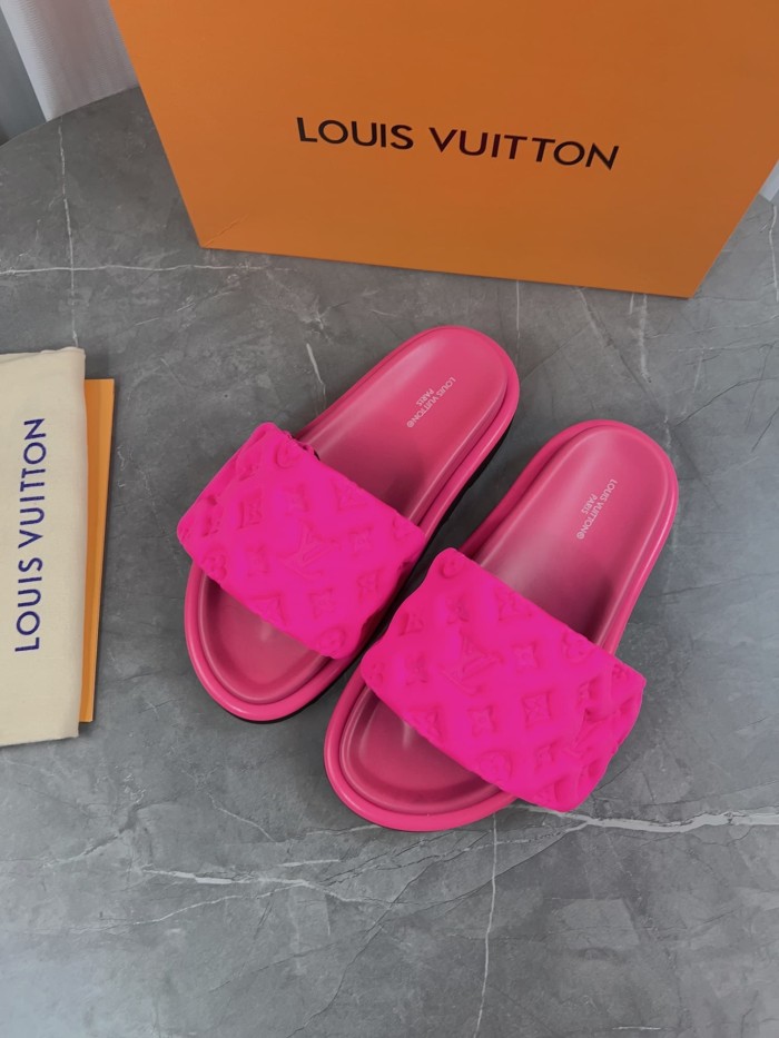 1:1 quality version 3D nylon embossed non-slip slippers 6 colors 22787278