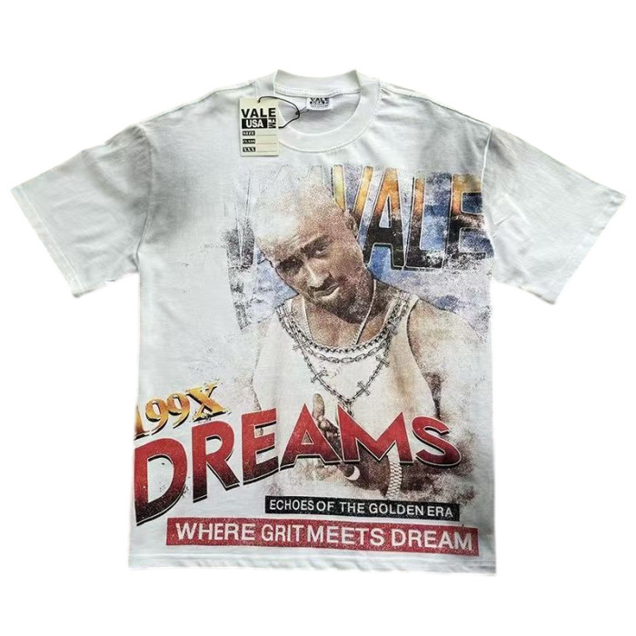 Retro 2Pac Portrait Graphic Washed Oversized Streetwear T-Shirt 2 colors 29027190
