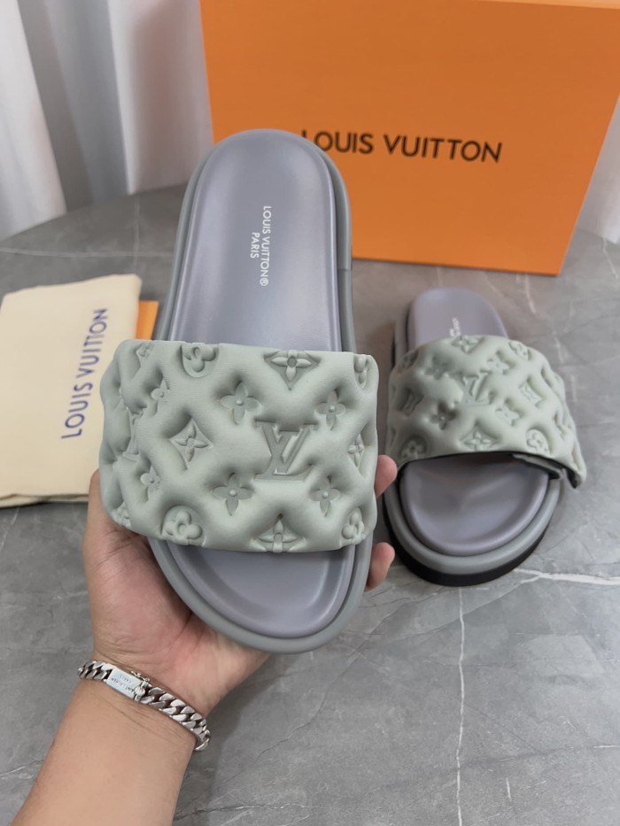 1:1 quality version 3D nylon embossed non-slip slippers 6 colors 22787278