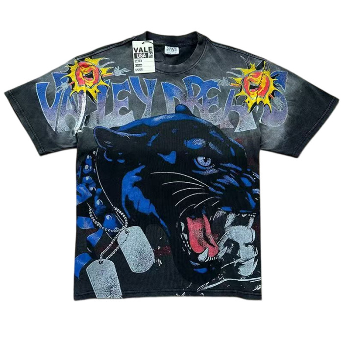 Panther & Sun Graphic Vintage Washed T-Shirt 29027393
