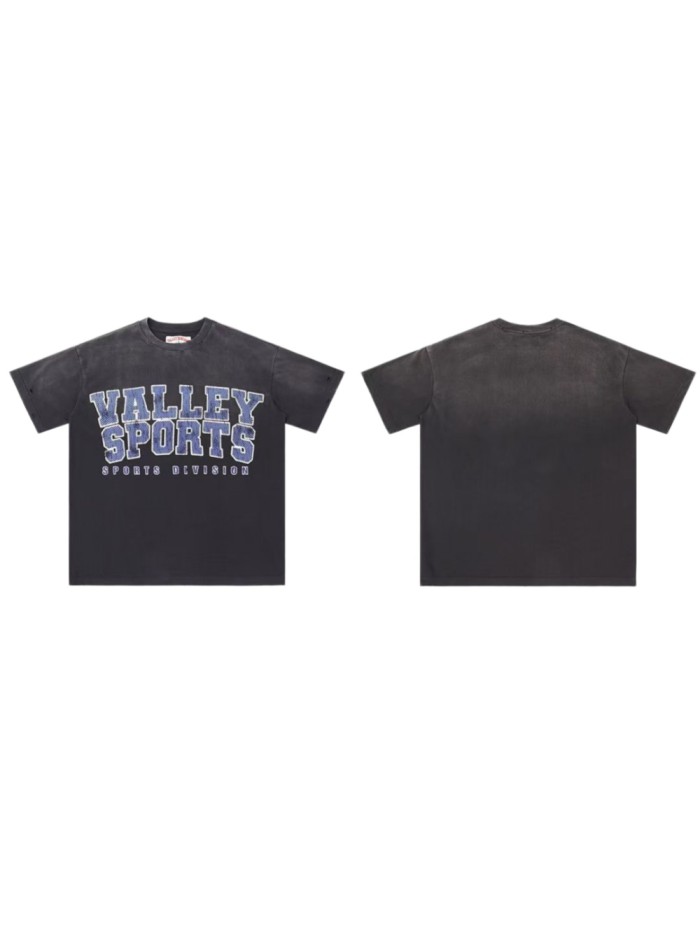 Letter Graphic Washed Distressed T-Shirt 3 colors 29027423