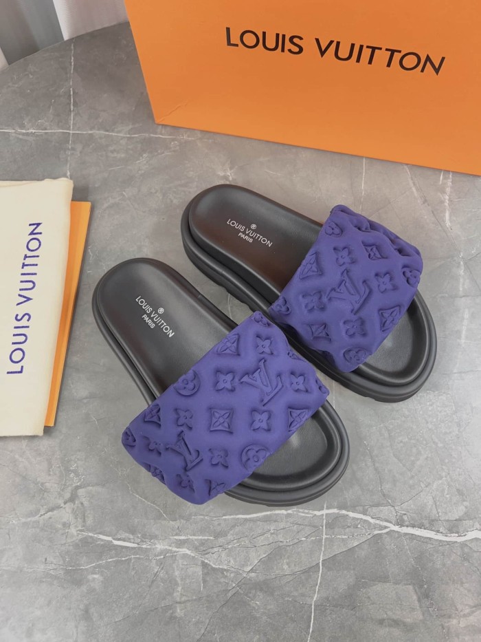 1:1 quality version 3D nylon embossed non-slip slippers 6 colors 22787278