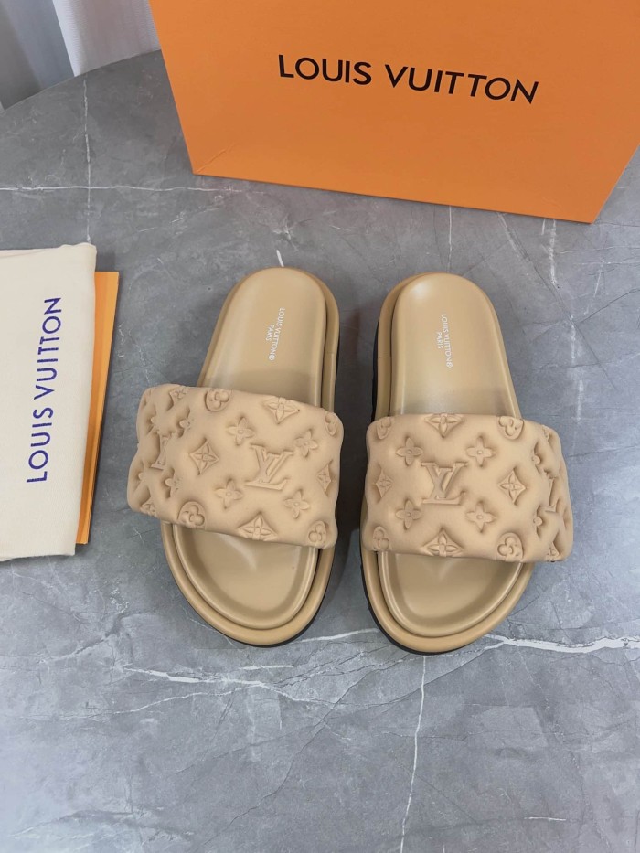 1:1 quality version 3D nylon embossed non-slip slippers 6 colors 22787278