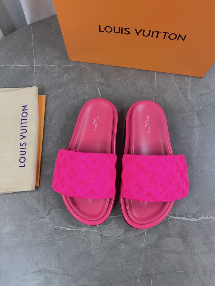 1:1 quality version 3D nylon embossed non-slip slippers 6 colors 22787278