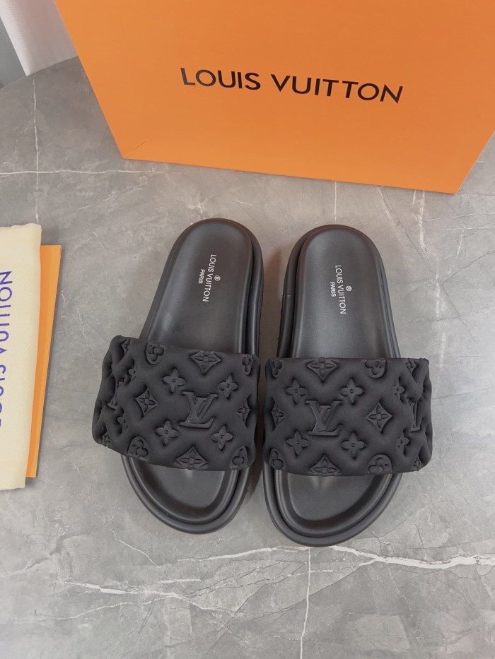 1:1 quality version 3D nylon embossed non-slip slippers 6 colors 22787278