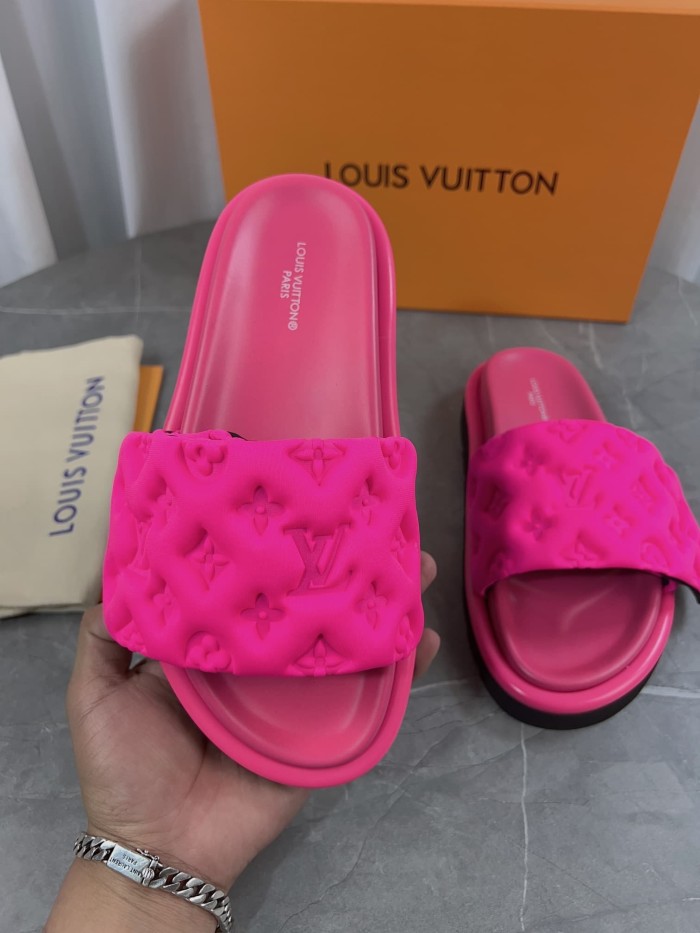 1:1 quality version 3D nylon embossed non-slip slippers 6 colors 22787278