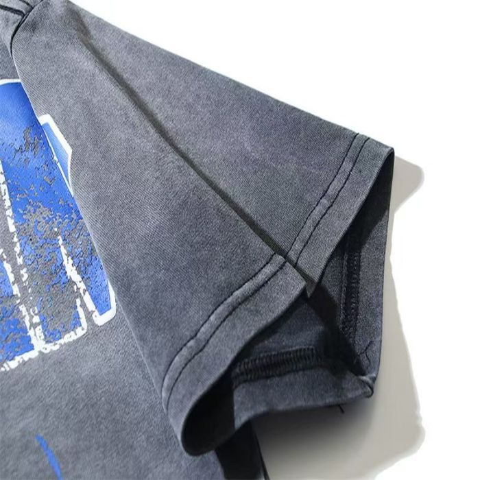 Black Panther Skull Distressed Wash Oversized Streetwear T-Shirt 29027143