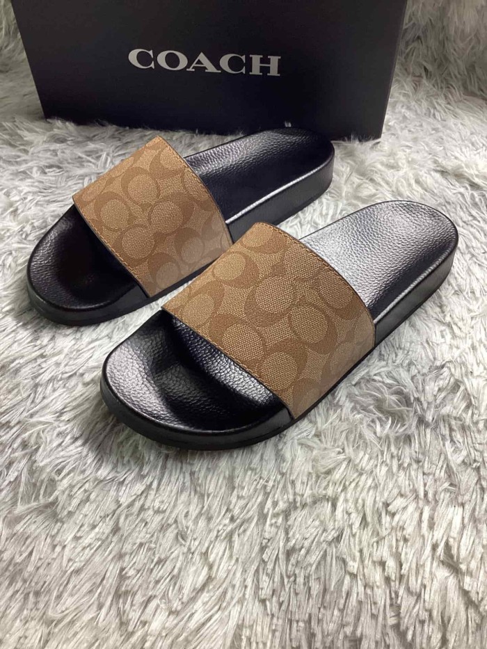 1:1 quality version Classic Monogram Black Rubber Sole Slippers 2 colors 29027291