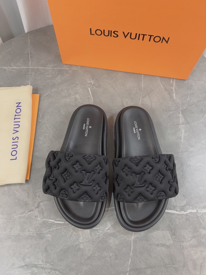 1:1 quality version 3D nylon embossed non-slip slippers 6 colors 22787278