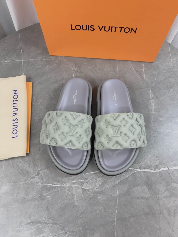 1:1 quality version 3D nylon embossed non-slip slippers 6 colors 22787278