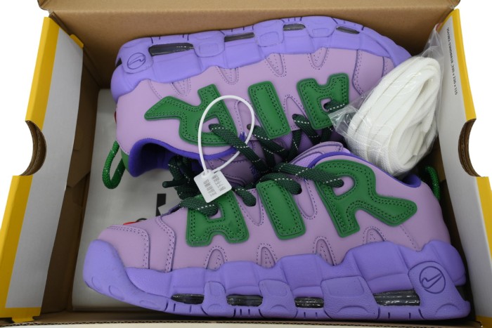 Air More Low-Top Purple Green Co-branded Unisex Pippen Basketball Shoes 29030421