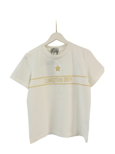 Gold Embroidered Star Logo Cotton T-shirt for Kids 29030025
