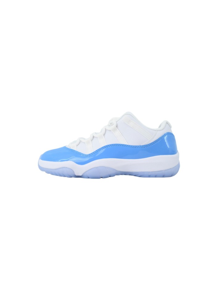 [plus-size shoes]Low-top North Carolina Blue Real Carbon Full-Grain Leather Basketball Sneakers 29030381