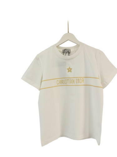 Gold Embroidered Star Logo Cotton T-shirt for Kids 29030025