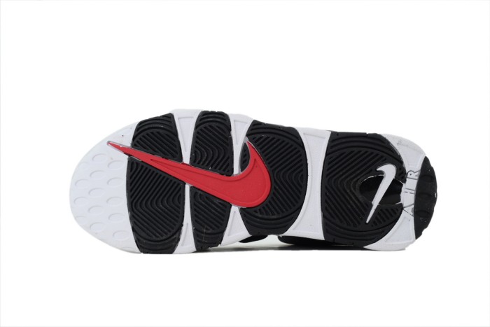 [plus-size shoes]Mid-top Retro Unisex White and Black Pippen Basketball Shoes 29030345