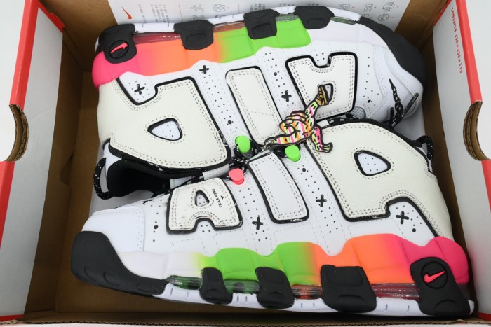 Mid-top Unisex White Rainbow Pippen Basketball Sneakers 29030160