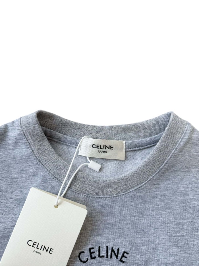 Triomphe Logo & Text Embroidered Cotton T-shirt for Kids 2 colors 29030027