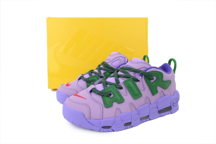 Air More Low-Top Purple Green Co-branded Unisex Pippen Basketball Shoes 29030421