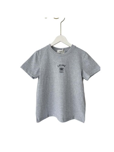 Triomphe Logo & Text Embroidered Cotton T-shirt for Kids 2 colors 29030027