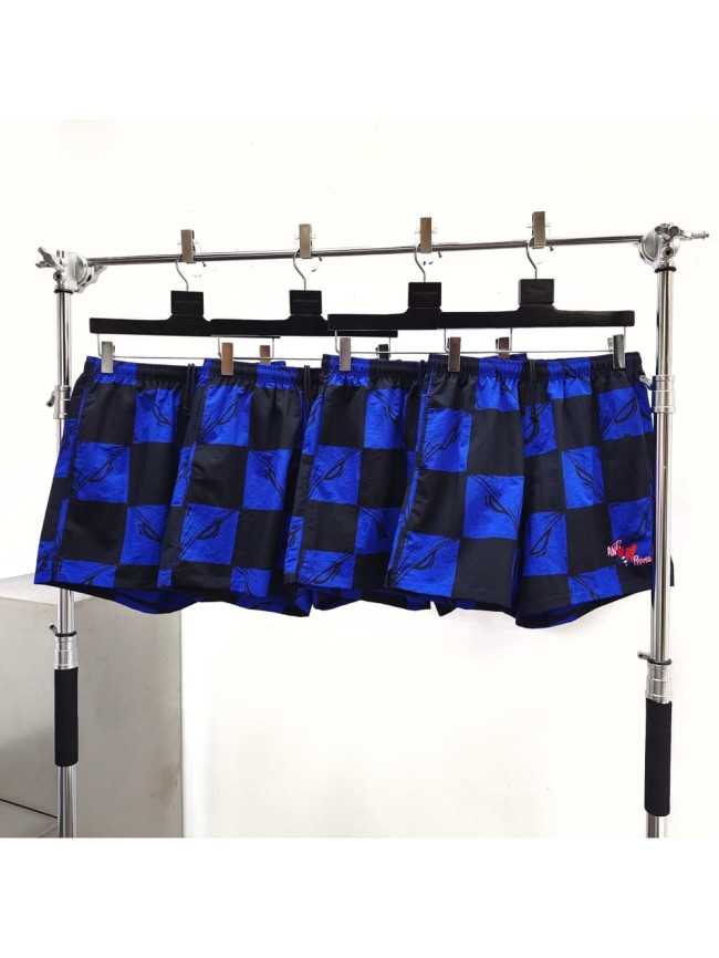 [Big & Tall for weights up to 220 lbs]1:1 quality version Blue And Black Plaid Beach Shorts 29033507