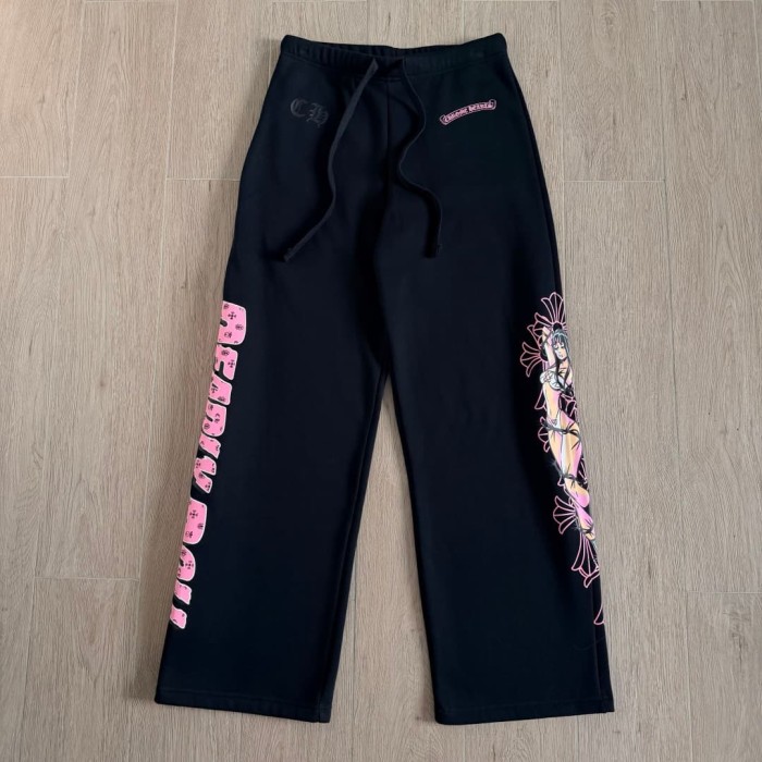 1:1 quality version Co-branded Deadly Doll Cross And Beautiful Girl Printed Sweatpants 29033525