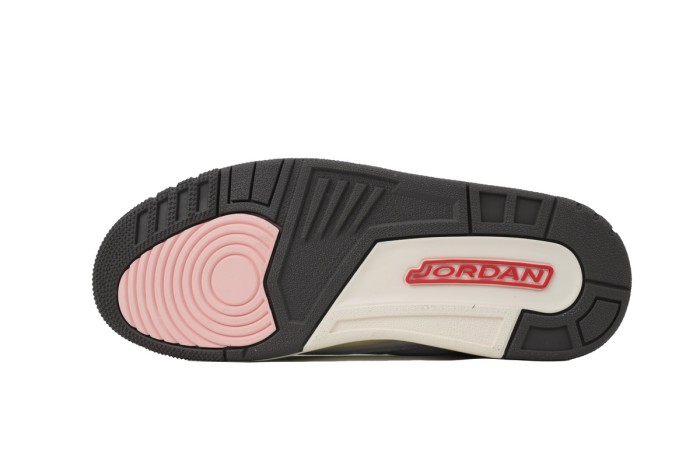 [plus-size shoes]@j3 Mid-Top Women's White Brown Pink Retro Basketball Shoes 29033448