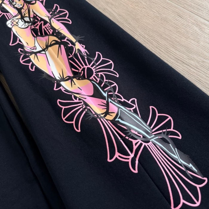 1:1 quality version Co-branded Deadly Doll Cross And Beautiful Girl Printed Sweatpants 29033525