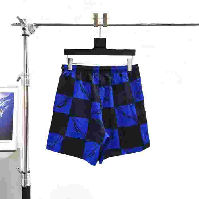 [Big & Tall for weights up to 220 lbs]1:1 quality version Blue And Black Plaid Beach Shorts 29033507
