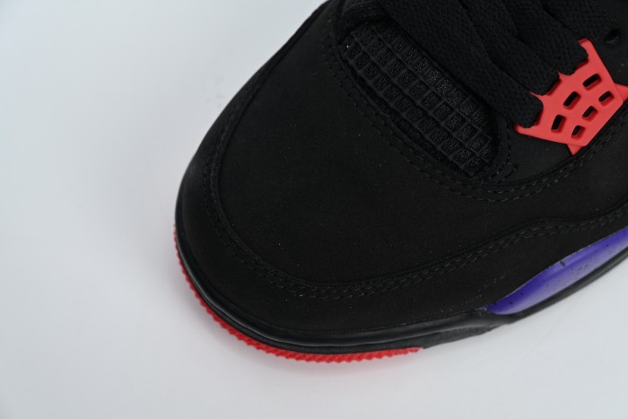 [plus-size shoes]Jordan 4  Raptors  Black & Purple Suede & Mesh Retro Basketball Shoes 29035161