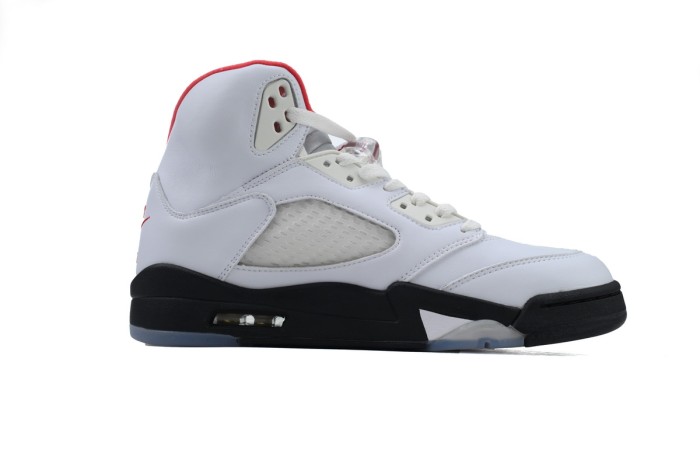 [plus-size shoes] 1:1 quality version @j5   Fire Red  White Leather Basketball Shoes 29035327
