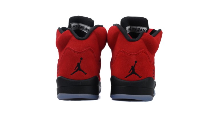 [plus-size shoes] 1:1 quality version Jordan 5  Raging Bull  Red Suede Basketball Shoes 29035220