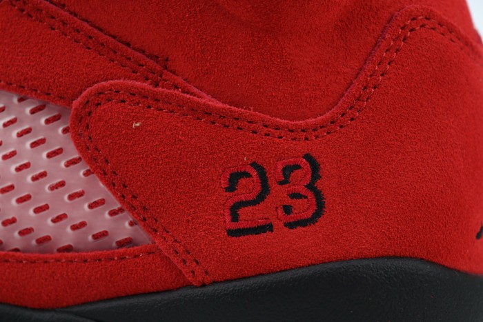 [plus-size shoes] 1:1 quality version Jordan 5  Raging Bull  Red Suede Basketball Shoes 29035220