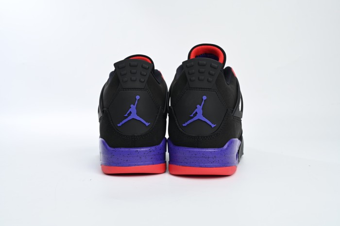 [plus-size shoes]Jordan 4  Raptors  Black & Purple Suede & Mesh Retro Basketball Shoes 29035161