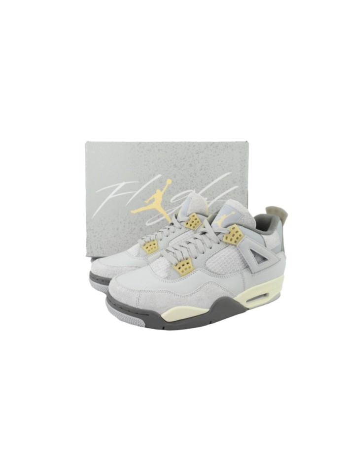 [plus-size shoes]@j4 Retro SE  Craft   Light Smoke Grey Suede Men's Basketball Shoes 29035100