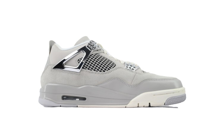 [plus-size shoes]Jordan 4    Frozen Moments  Suede & Leather  Mid-Top Sneakers 29035096