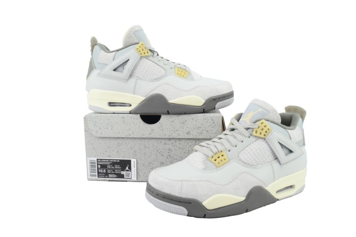 [plus-size shoes]@j4 Retro SE  Craft   Light Smoke Grey Suede Men's Basketball Shoes 29035100