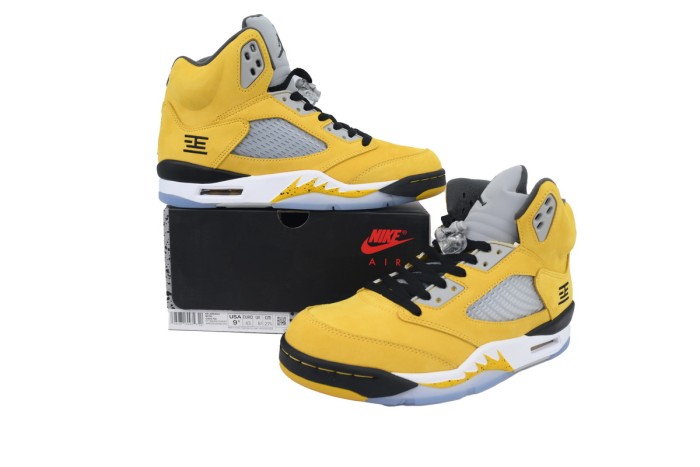 [plus-size shoes] 1:1 quality version Jordan 5  Retro Tokyo 23 Yellow Suede Basketball Shoes 29043253