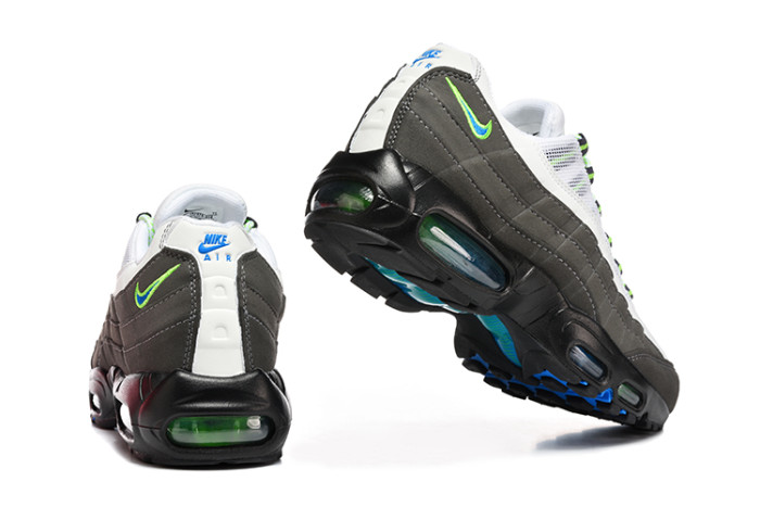 [plus-size shoes]Air Max 95 White Grey Green Retro Sneakers Running Shoes 29038275