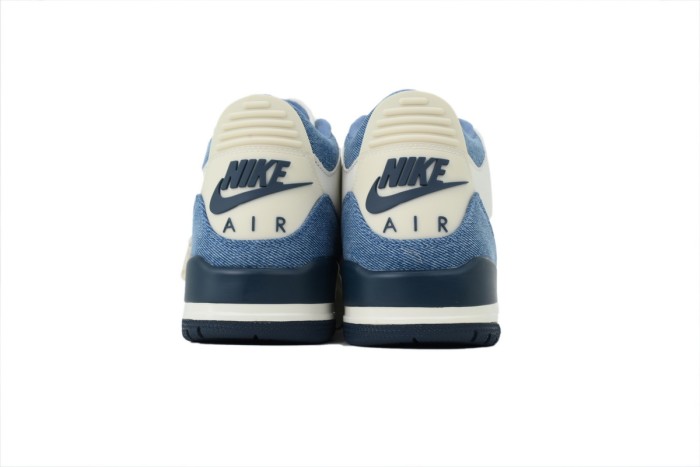 [plus-size shoes] 1:1 quality version @j3 x Levi's White Blue Denim & Leather Basketball Shoes 29039820