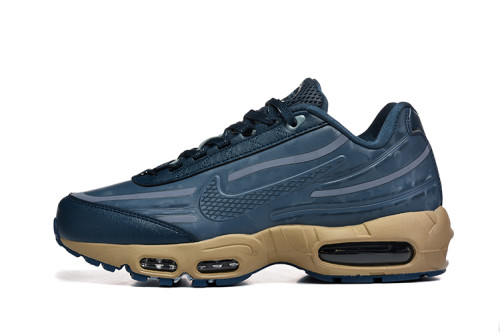 [plus-size shoes]Air Max 95 Navy Blue Tan  Air Cushion Running Shoes 29043538