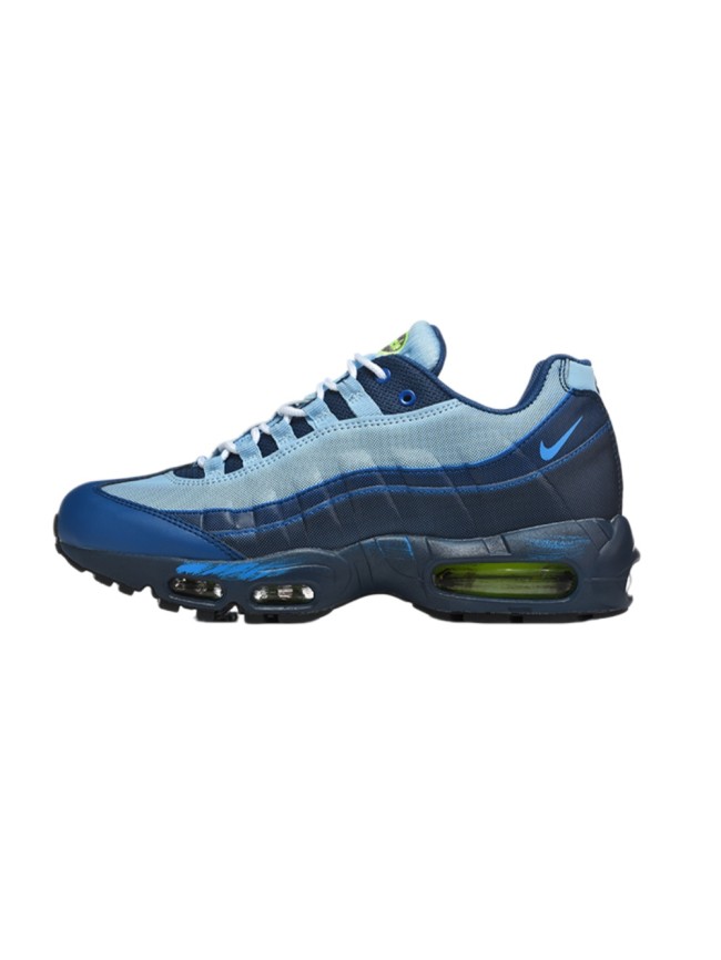 [plus-size shoes]Air Max 95 Blue Gradient Mesh  Air Cushion Running Shoes 29043566