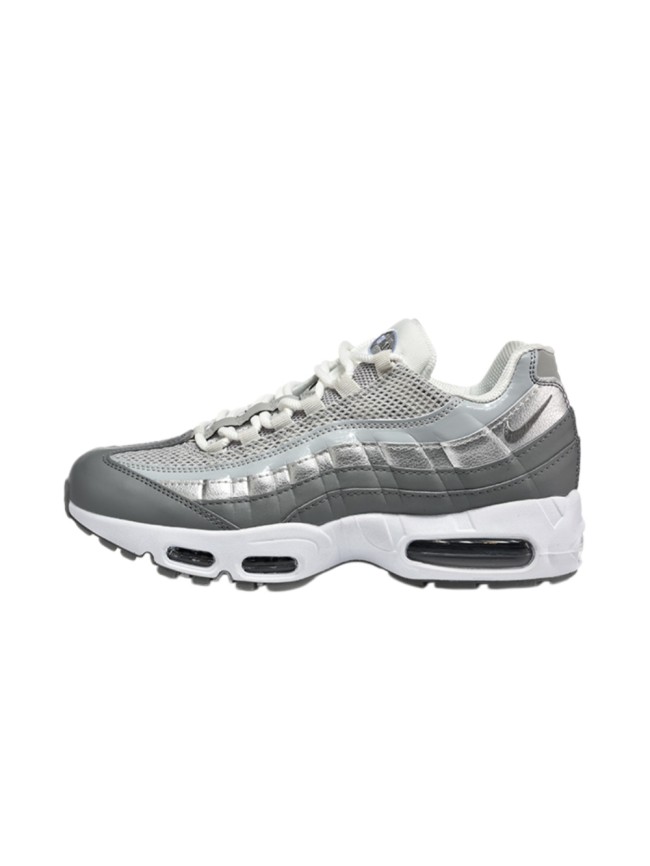 [plus-size shoes]Air Max 95  Silver Grey Retro Sneakers Running Shoes 29038279