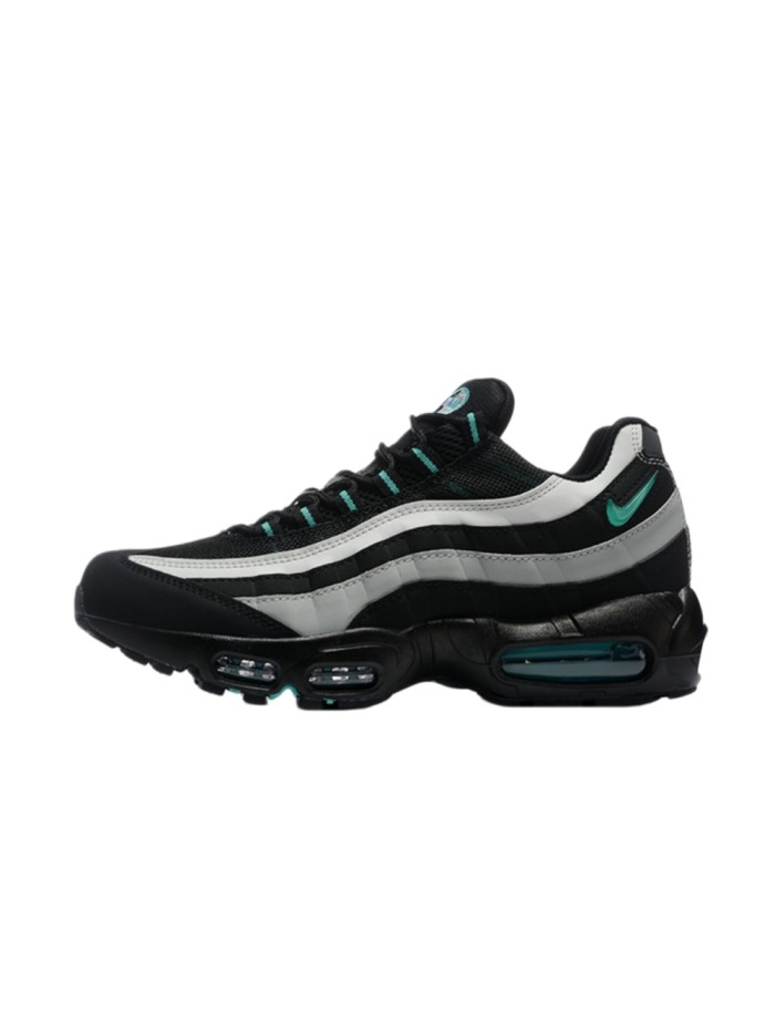 [plus-size shoes]Air Max 95 Black White Teal Mesh  Air Cushion Running Shoes 29045309