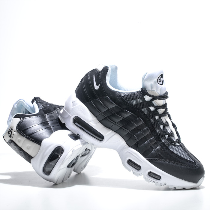 [plus-size shoes]Air Max 95 Black White Breathable Air Cushion Running Shoes 29045544