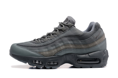 [plus-size shoes]Air Max 95 Dark Grey Mesh  Air Cushion Running Shoes 29045255