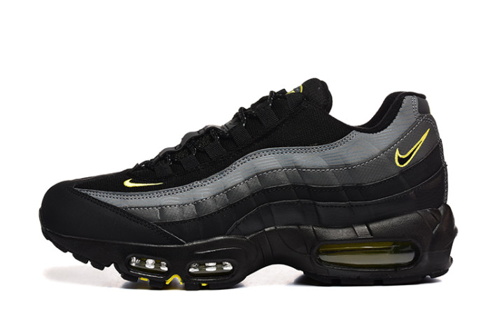 [plus-size shoes]@ir Max 95 Black Grey Yellow Sneakers Air Cushion Running Shoes 29044763