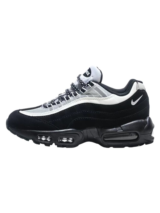[plus-size shoes]Air Max 95 Black White Breathable Air Cushion Running Shoes 29045669