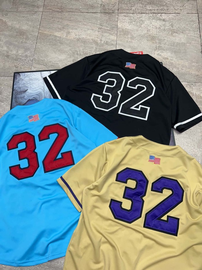 Patch Logo Letter Button Baseball Cardigan Jersey Tee 3 colors 29045887