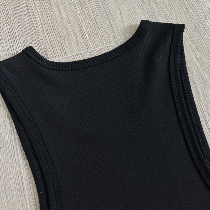 1:1 quality version Side T-Shape Sanskrit Printed Knitted Tank Dress 6 colors for girls 29033524